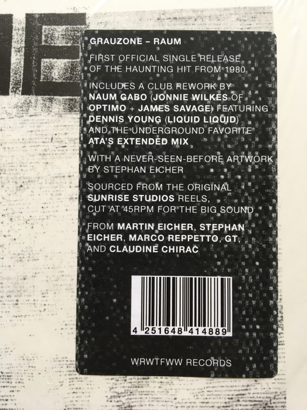 Grauzone - Raum | We Release Whatever The Fuck We Want Records (WRWTFWW043) - 4 Grauzone - Raum | We Release Whatever The Fuck We Want Records (WRWTFWW043) - 4