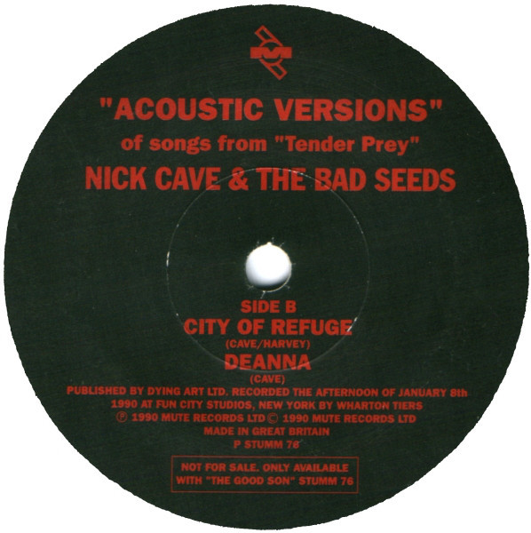 Nick Cave & The Bad Seeds - "Acoustic Versions" Of Songs From "Tender Prey" | Mute (P STUMM 76) - 2 Nick Cave & The Bad Seeds - "Acoustic Versions" Of Songs From "Tender Prey" | Mute (P STUMM 76) - 2