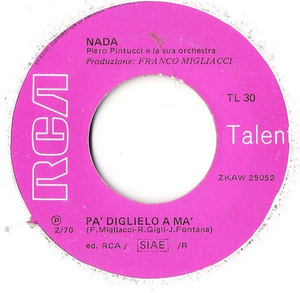 Nada - Pa' Diglielo A Ma' | RCA Talent (TL 30) - 3