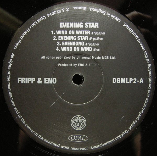Fripp & Eno - Evening Star | Discipline Global Mobile (DGMLP2) - 4