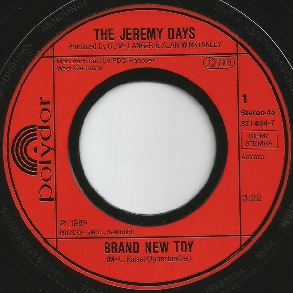 The Jeremy Days - Brand New Toy | Polydor (871 454-7) - 3
