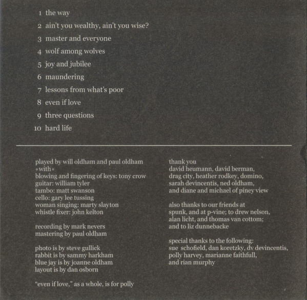 Bonnie "Prince" Billy - Master And Everyone | Domino (wigcd121) - 4 Bonnie "Prince" Billy - Master And Everyone | Domino (wigcd121) - 4