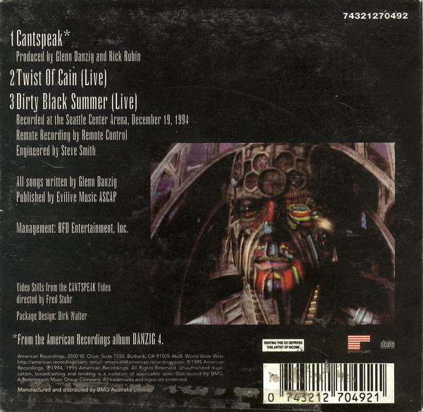 Danzig - Cantspeak | American Recordings (74321270492) - 2