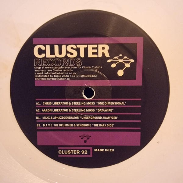 Various - One Dimensional / Datawipe / Underground Anamyzer / The Dark Side | Cluster Records (CLUSTER 92)
