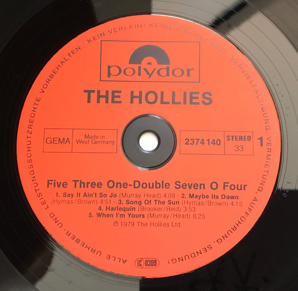 The Hollies - Five Three One - Double Seven O Four | Polydor (2374 140) - 4