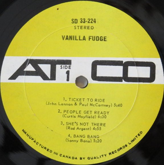 Vanilla Fudge - Vanilla Fudge | ATCO Records (SD 33-224) - 3 Vanilla Fudge - Vanilla Fudge | ATCO Records (SD 33-224) - 3