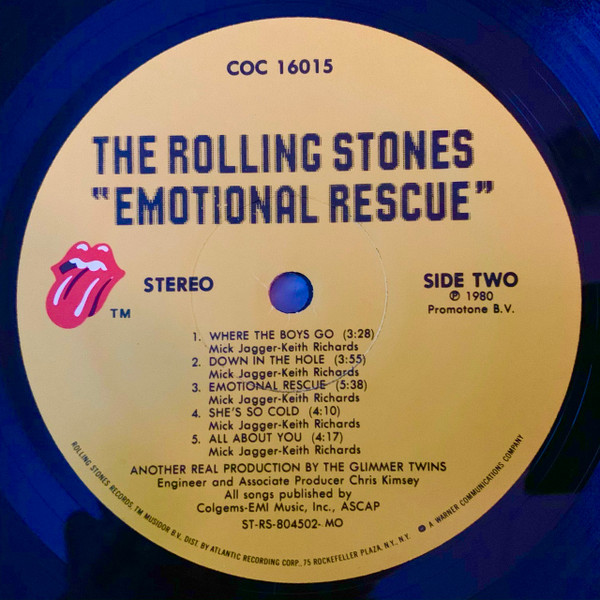 The Rolling Stones - Emotional Rescue | Rolling Stones Records (COC 16015) - 2 The Rolling Stones - Emotional Rescue | Rolling Stones Records (COC 16015) - 2