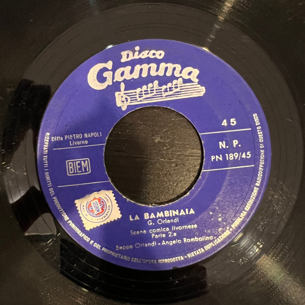 Beppe Orlandi - La Bambinaia | Disco Gamma (188/45 - 189/45) - 2