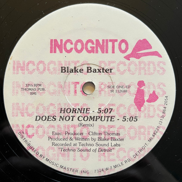 Blake Baxter - EP | Incognito Records (IR 112688)