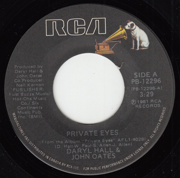 Daryl Hall & John Oates - Private Eyes | RCA (PB-12296) - main