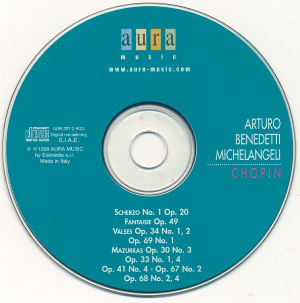 Arturo Benedetti Michelangeli - Chopin / 2 | Aura Music (AUR 227-2) - 3
