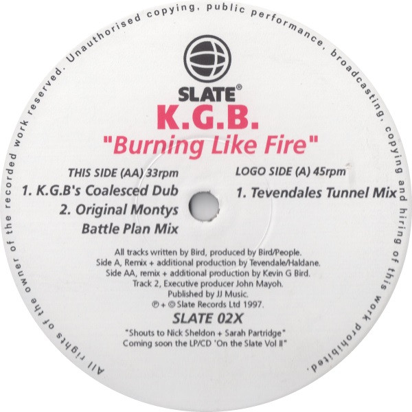 KGB - Burning Like Fire | Slate (SLATE 02X)