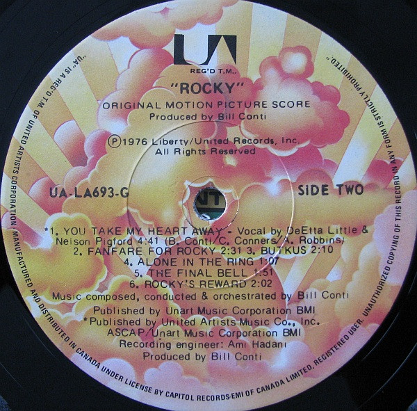 Bill Conti - Rocky - Original Motion Picture Score [Vinyl] | United Artists Records (UA-LA693-G) - 4