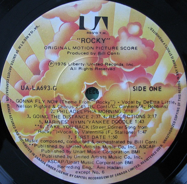 Bill Conti - Rocky - Original Motion Picture Score [Vinyl] | United Artists Records (UA-LA693-G) - 3