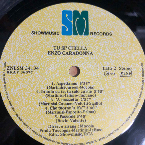 Enzo Caradonna - Tu Si Chella | Showmusic Records (ZNLSM 34134) - 3 Enzo Caradonna - Tu Si Chella | Showmusic Records (ZNLSM 34134) - 3