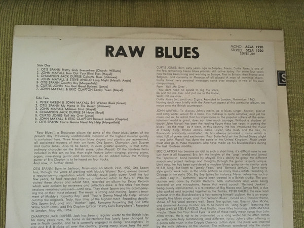 Various - Raw Blues | Ace Of Clubs (SCLA 1220) - 3 Various - Raw Blues | Ace Of Clubs (SCLA 1220) - 3