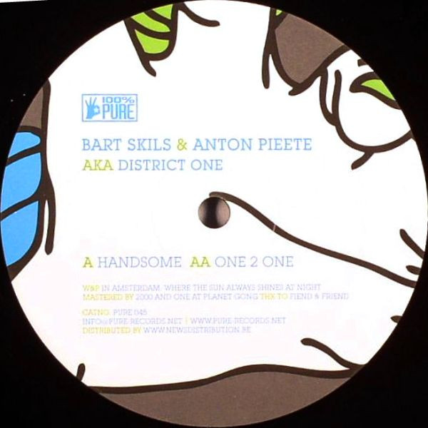 Bart Skils & Anton Pieete Aka District One - Handsome / One 2 One | 100% Pure (PURE 045) - main