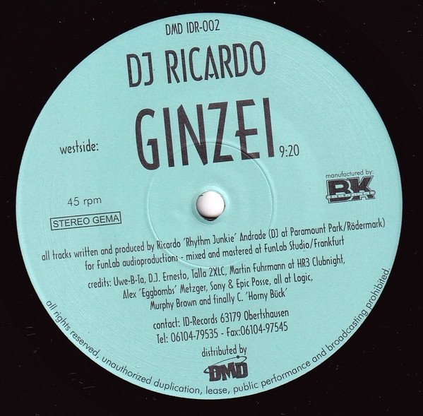 Ricardo Andrade - Ginzei / Something 4 Ya | ID Records (IDR-002) - main