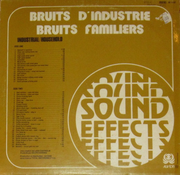 No Artist - Bruits D'Industrie Bruits Familiers | Auvidis (AV 4187)