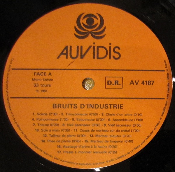 No Artist - Bruits D'Industrie Bruits Familiers | Auvidis (AV 4187) - 3 No Artist - Bruits D'Industrie Bruits Familiers | Auvidis (AV 4187) - 3