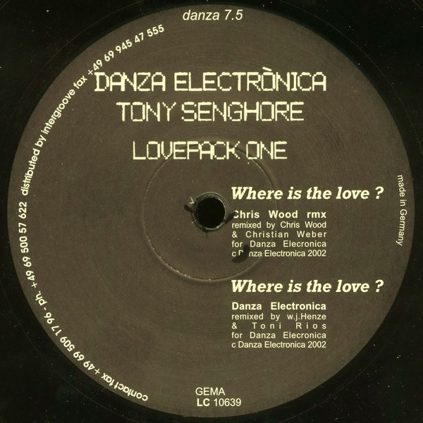 Tony Senghore - Lovepack One | Danza Electrònica (danza 7.5) - main Tony Senghore - Lovepack One | Danza Electrònica (danza 7.5) - main