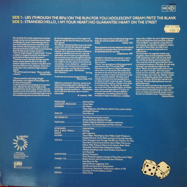Manfred Mann's Earth Band - Chance | Bronze (893.040) - 2
