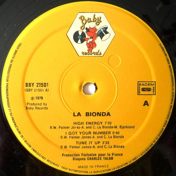 La Bionda - High Energy | Baby Records (BBY 21501) - 3 La Bionda - High Energy | Baby Records (BBY 21501) - 3