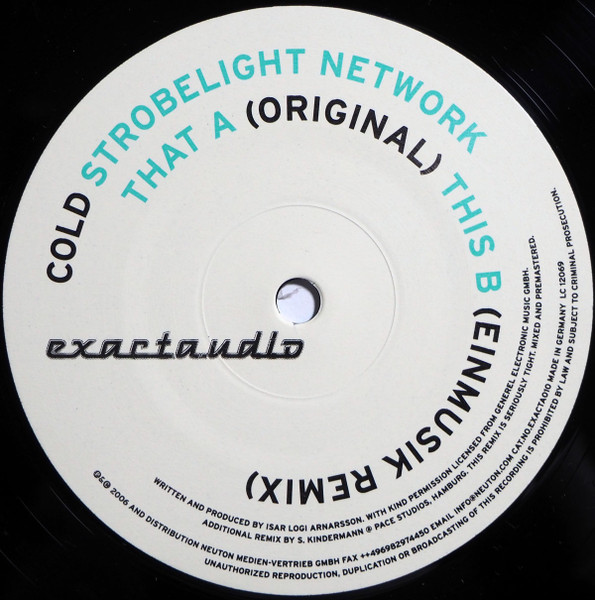 Cold - Strobelight Network (Einmusikremix) | Exacta.udio (EXACTA010) - 4
