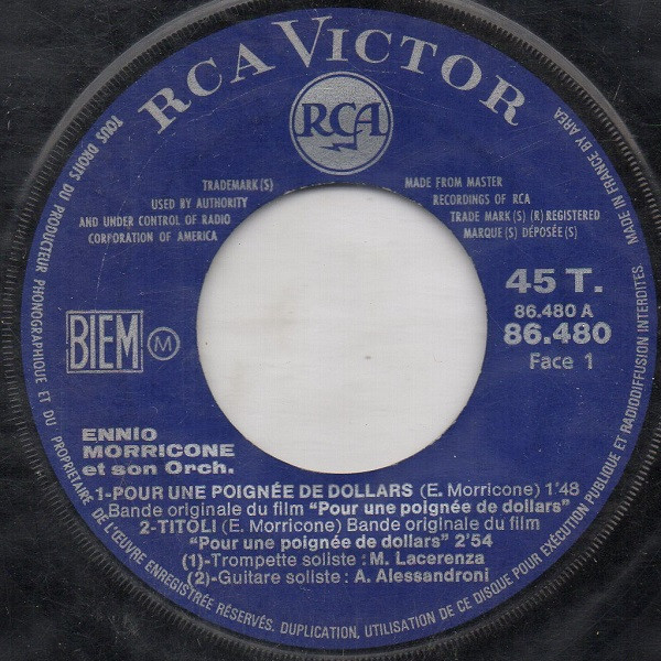 The Ennio Morricone Orchestra - Pour Une Poignée De Dolllars | RCA Victor (86.480 M) - 3