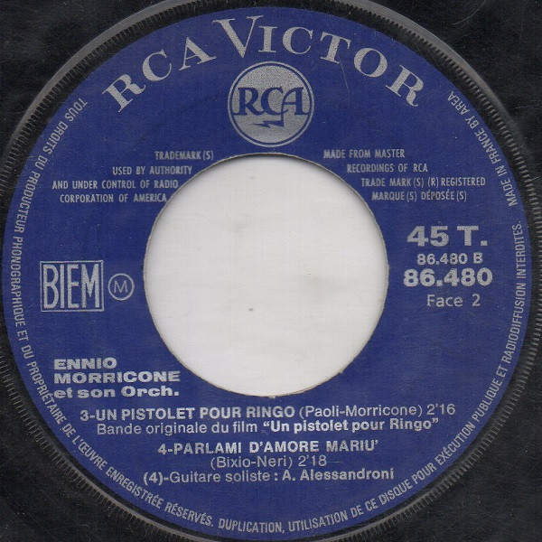The Ennio Morricone Orchestra - Pour Une Poignée De Dolllars | RCA Victor (86.480 M) - 4