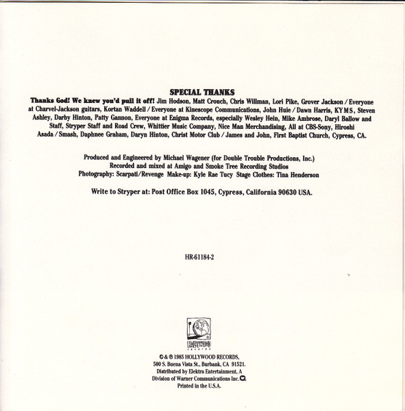 Stryper - Soldiers Under Command [CD] | Hollywood Records (HR-61184-2) - 4