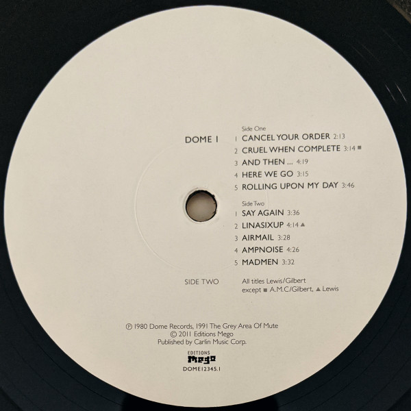 Dome - Dome 1 | Editions Mego (DOME12345.1) - 4 Dome - Dome 1 | Editions Mego (DOME12345.1) - 4