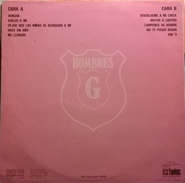 Hombres G - Hombres G | Producciones Twins (T 3014) - 2