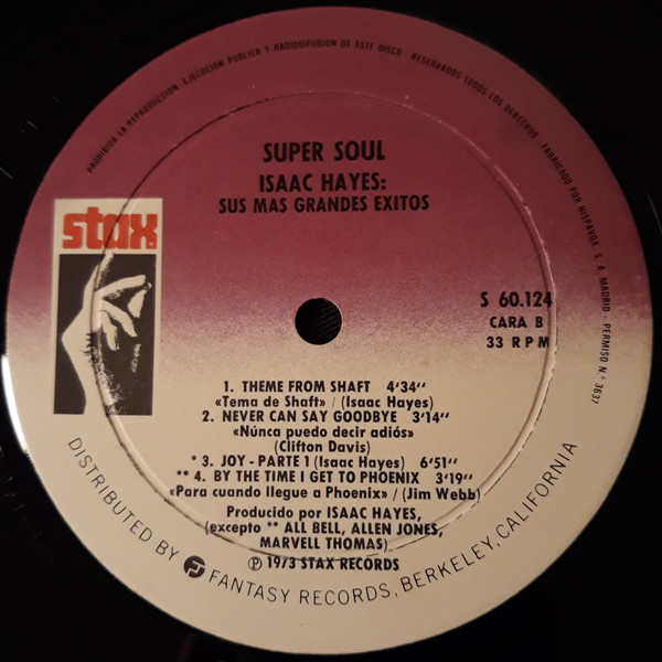 Isaac Hayes - Sus Mas Grandes Exitos | Stax (S 60.124) - 4