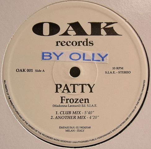 Patty - Frozen | OAK Records (OAK 001)