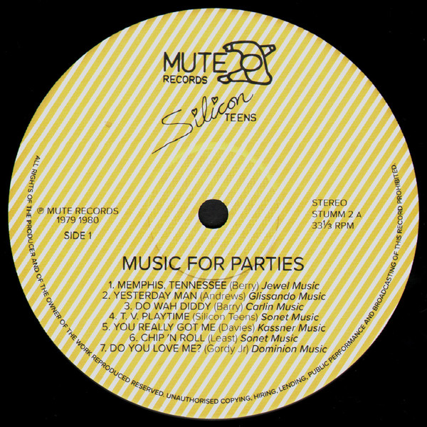 Silicon Teens - Music For Parties LP | Mute (STUMM 2) - 3