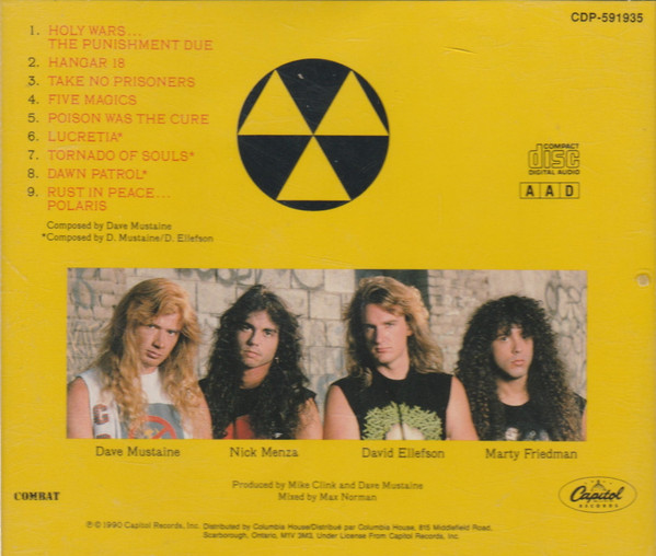 Megadeth - Rust In Peace [CD] | Capitol Records (CDP-591935) - 2