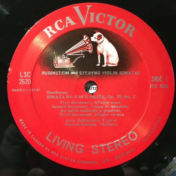 Arthur Rubinstein and Henryk Szeryng ; Ludwig Van Beethoven , Johannes Brahms - Violin Sonatas | RCA Victor Red Seal (LSC-2620) - 3