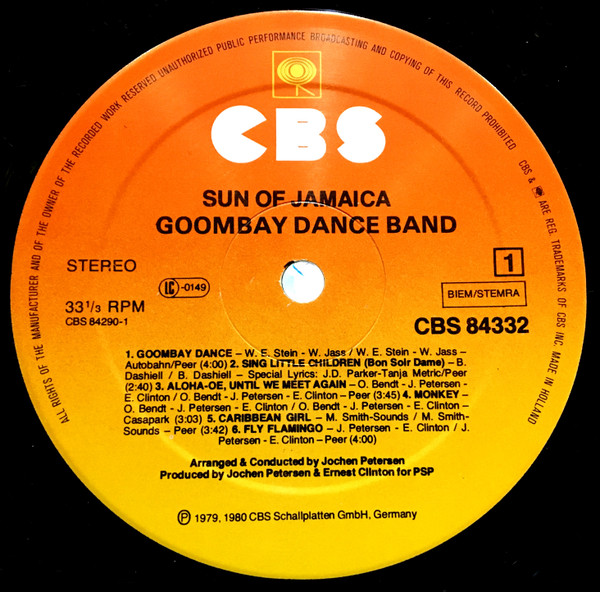 Goombay Dance Band - Sun Of Jamaica | CBS (CBS 84332) - 3 Goombay Dance Band - Sun Of Jamaica | CBS (CBS 84332) - 3