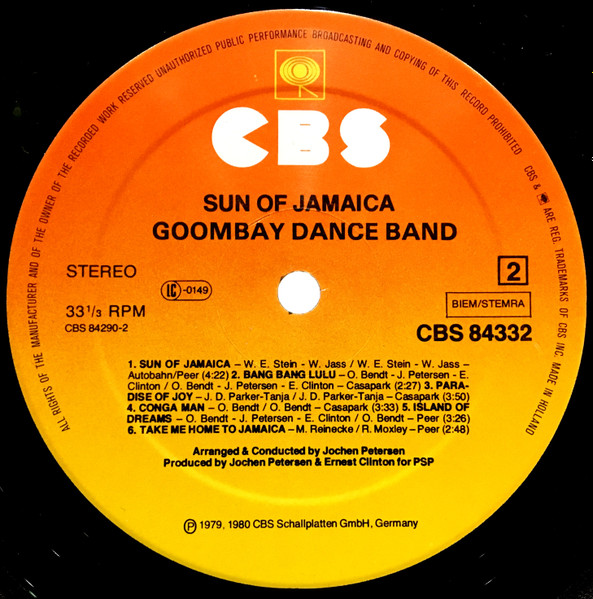 Goombay Dance Band - Sun Of Jamaica | CBS (CBS 84332) - 4 Goombay Dance Band - Sun Of Jamaica | CBS (CBS 84332) - 4