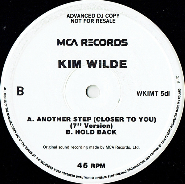 Kim Wilde And Junior - Another Step (Closer To You) | MCA Records (WKIMT 5dl) - 2