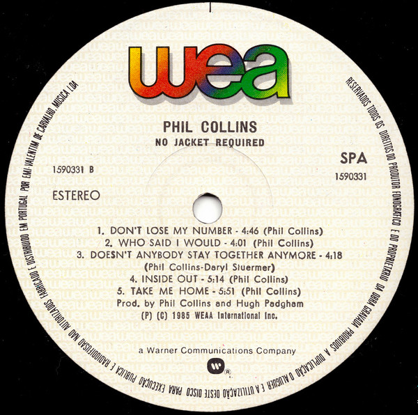 Phil Collins - No Jacket Required | WEA (1590331) - 4