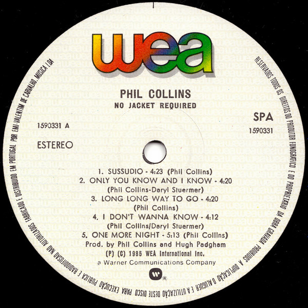 Phil Collins - No Jacket Required | WEA (1590331) - 3