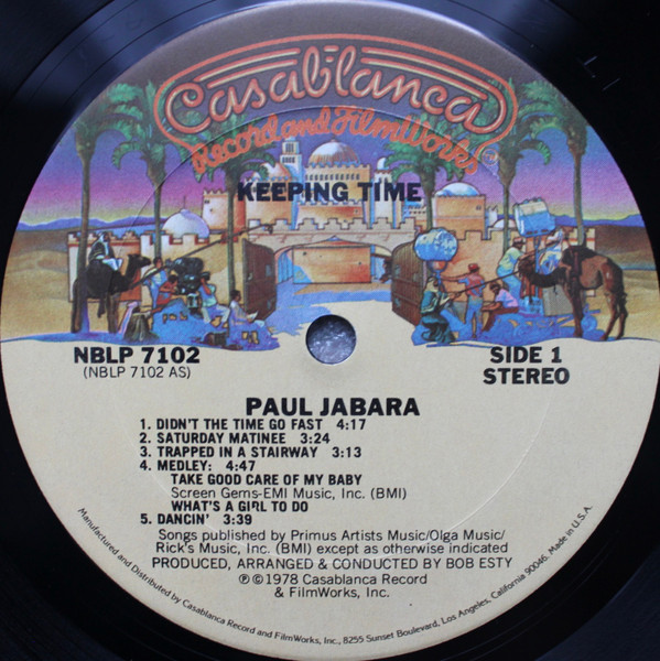 Paul Jabara - Keeping Time | Casablanca (NBLP 7102) - 3