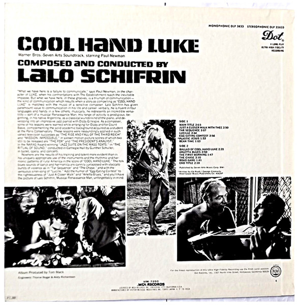 Lalo Schifrin - Cool Hand Luke - Original Soundtrack Recording | MCA Records (VIM-7250) - 3 Lalo Schifrin - Cool Hand Luke - Original Soundtrack Recording | MCA Records (VIM-7250) - 3