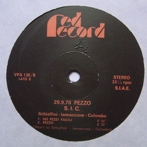 SIC Trio , Giancarlo Schiaffini , Michele Iannaccone , Eugenio Colombo - 29.9.78 Pezzo | Red Record (VPA 136) - 4 SIC Trio , Giancarlo Schiaffini , Michele Iannaccone , Eugenio Colombo - 29.9.78 Pezzo | Red Record (VPA 136) - 4