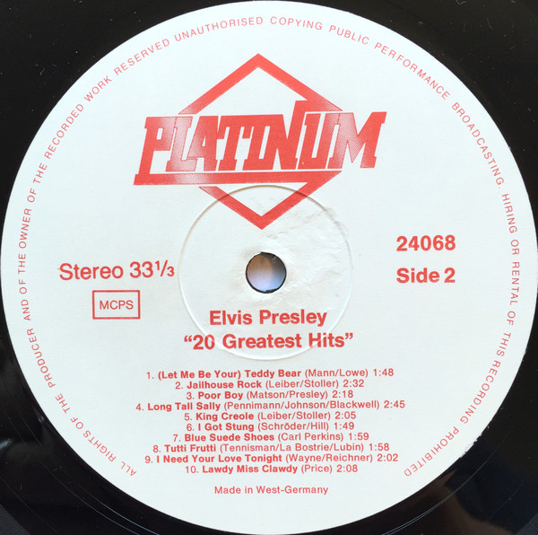 Elvis Presley - 20 Greatest Hits | Platinum (24068) - 4