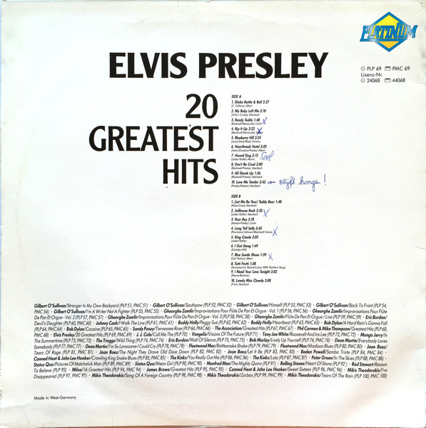 Elvis Presley - 20 Greatest Hits | Platinum (24068) - 2