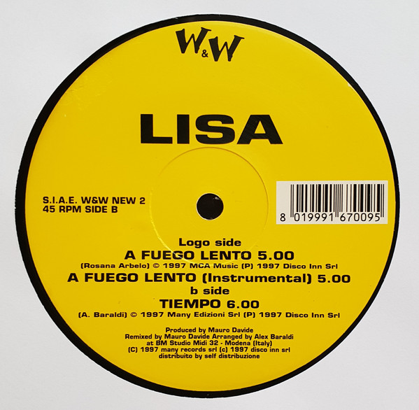 Lisa Alison - A Fuego Lento | W&W New (W&W NEW 002) - main