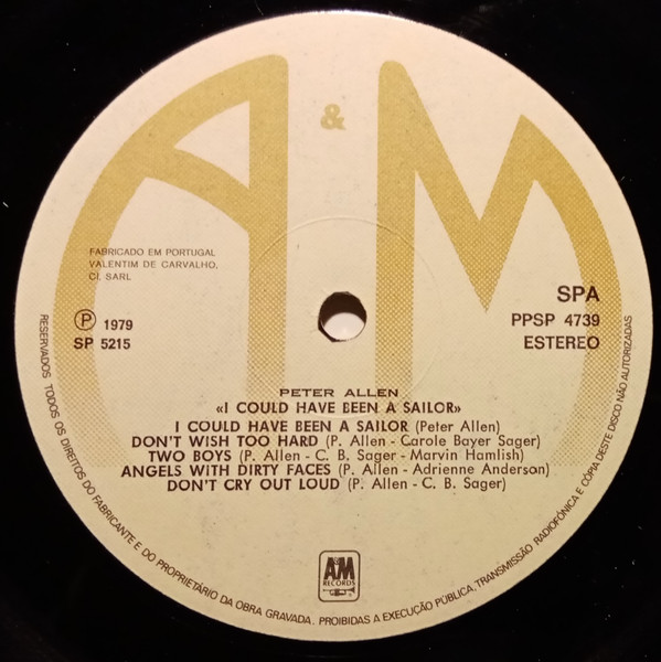 Peter Allen - I Could Have Been A Sailor | A&M Records (PPSP 4739) - 4 Peter Allen - I Could Have Been A Sailor | A&M Records (PPSP 4739) - 4